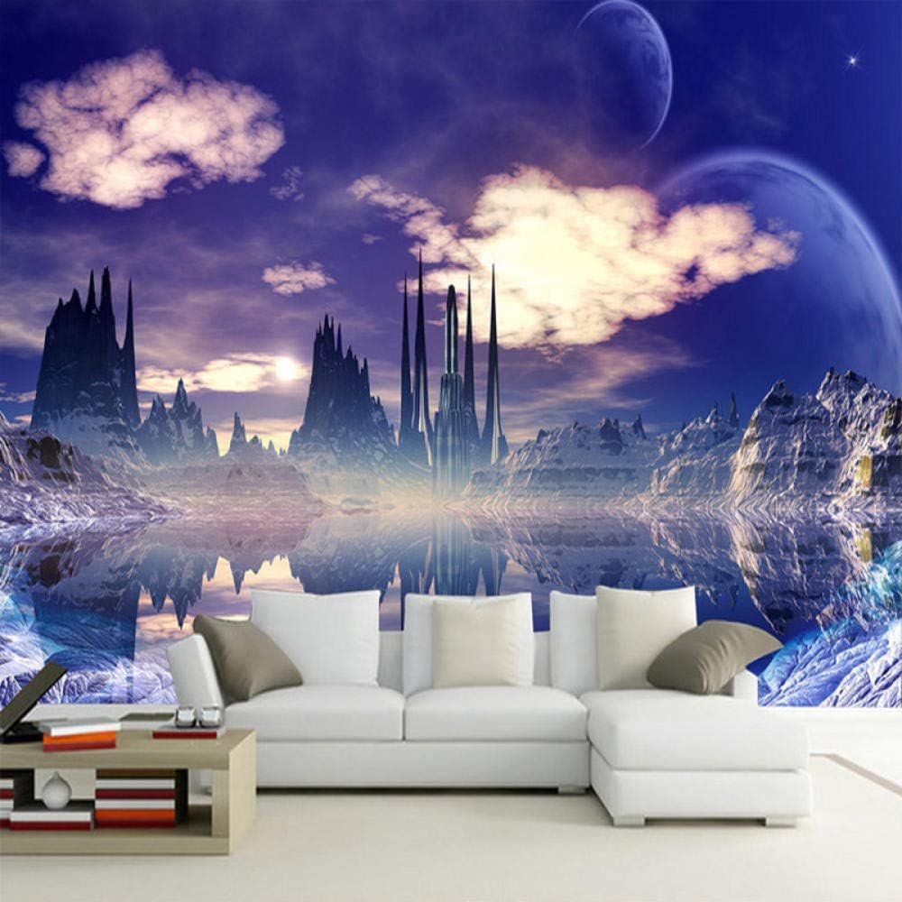 Traumschloss 3D Tapete Poster Restaurant Schlafzimmer Wohnzimmer Sofa TV Dekorative Wand-300cm×210cm