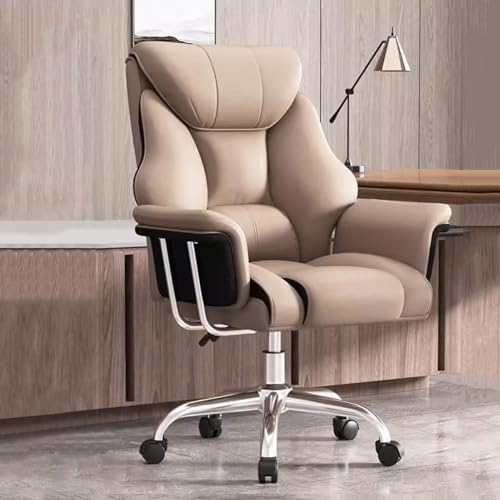 Boss Chair Big and Tall Bürostuhl Gonomic Chefsessel, Drehstuhl mit Rückenlehne, Computerstühle, Gaming-Luxus-Schreibtischstuhl aus Leder mit stabilisierenden Rollen Run forward