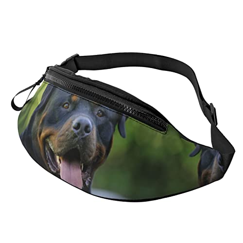 Rottweiler Tapeten-Hüfttasche für Damen und Herren, Hüfttasche, für Reisen, Yoga, Fitnessstudio, für Outdoor, Workout, Sport, Reisen, Laufen, Schwarz , Einheitsgröße