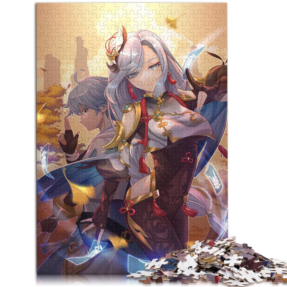 Puzzle zum Verschenken, Genshin Impact Chongyun, 1000 Teile, Puzzlespielzeug, jedes Teil ist einzigartig – anspruchsvolles, unterhaltsames Familienspiel, 1000 Teile (50 x 75 cm)