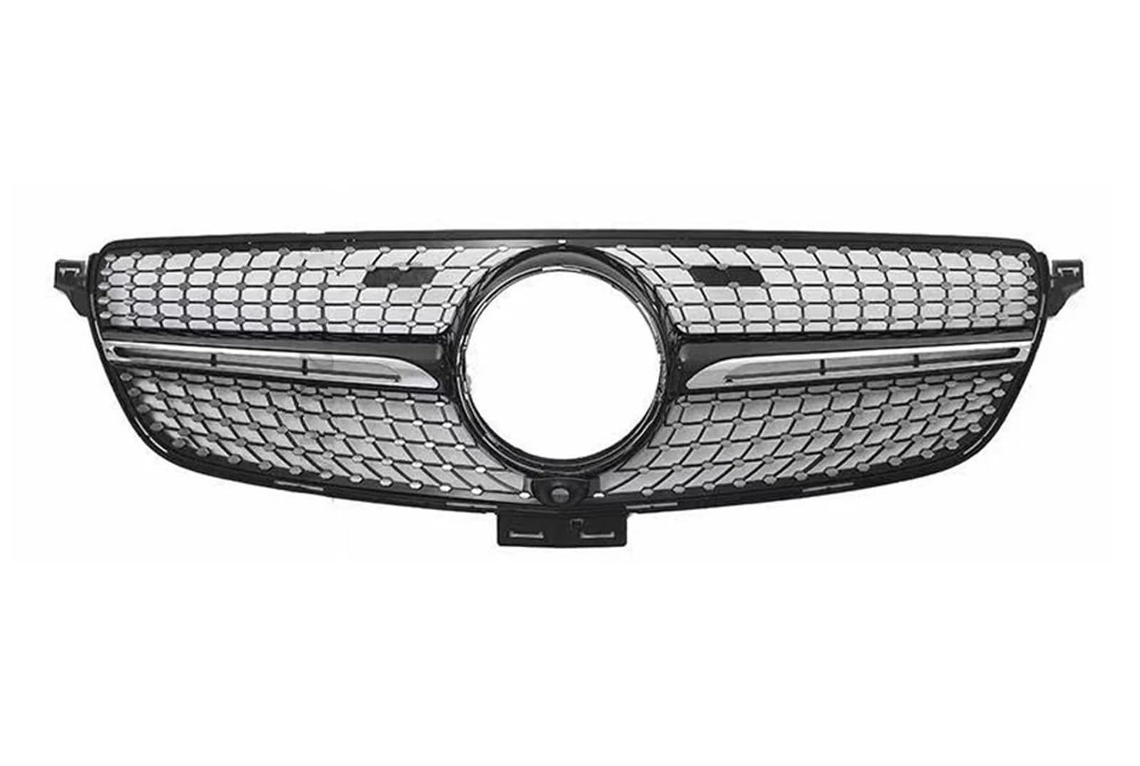 Frontgrills Für Benz GLE W166 2015-2019 320 350 400 300 500 Kühlergrill Racing Stoßstange Grill GT GTR Diamant Styling Ersatz Front Bumper Grille(Diamond Black)