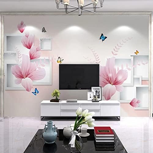 Portrait Schmetterling Blume Weißer Rahmen 3D Tapeten Wanddekoration Fototapete Sofas Wohnzimmer Wandbild Schlafzimmer-300cm×210cm