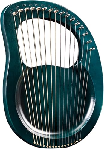 Portable Lyre Harp,19-saitige Leier,Mahagoni-Instrument,Harfe instrument mit Stimm SchlüSsel und Ersatz Saiten für Kinder Anfänger Erwachsene,Einfach Zu Bedienen B