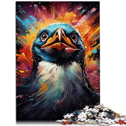 Puzzles für Erwachsene, 1000 Teile, Pinguin-Malerei, Puzzle, Geschenke für Erwachsene, Holzpuzzle, Familienspiel, Stressabbau, schwieriges Herausforderungspuzzle, 1000 Teile (50 x 75 cm)