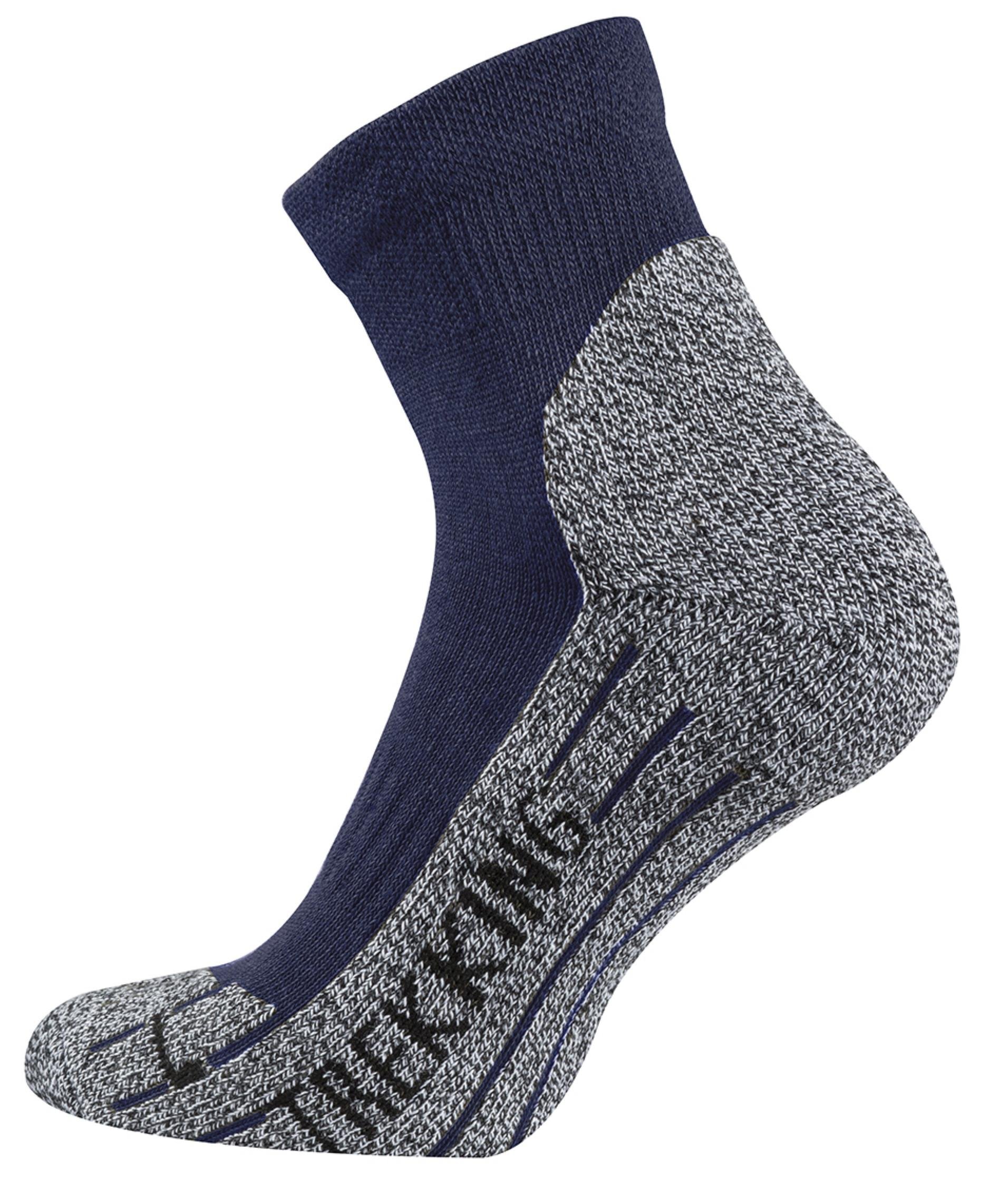 TippTexx24 4 Paar kurze Trekkingsocken, Wandersocken (39-42, marine)