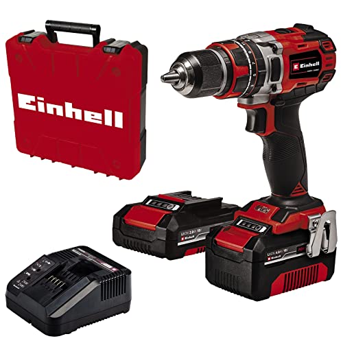 Einhell Akku-Schlagbohrschrauber TE-CD 18/50 Li-i BL Power X-Change (Li-Ion, 18 V, 50 Nm, Kohlefreier Motor, inkl. 1 x 2,0 Ah Akku und 1 x 4 Ah PXC Akku + Schnellladegerät)