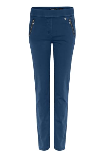 Robell Style NENA09-7/8 Damen Jeans Straight - Jeanshose Damen high Waist - Stretch Jeans Hose mit Gesäßtaschen - Damenhose mit schmalem Bein - Reisverschluss am Beinabschluss