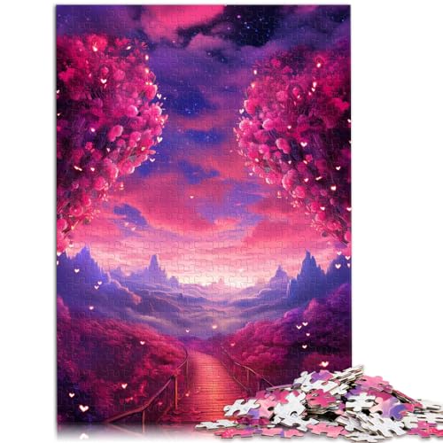 Puzzle | Puzzles Rose Road to The Sky 1000 Teile Puzzle für Erwachsene Holzpuzzle Spaß für Zuhause, Geburtstagsgeschenk, Reisegeschenke, 1000 Stück (50 x 75 cm)