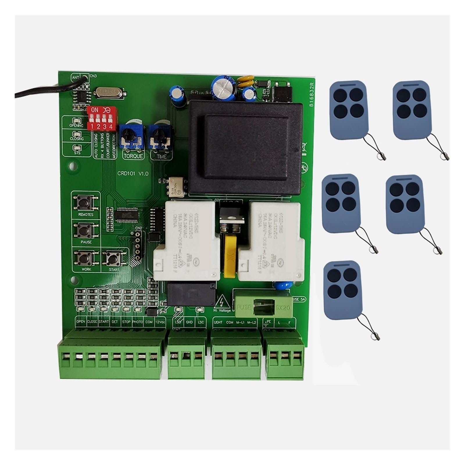 Elektrisches Toröffnungsset, AC-Leiterplatte, Steuerkarte, Hauptplatine, Platte for Schiebetoröffnermotor(1 board with 5 key)