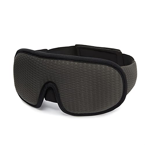 Blackout Schlafmasken, Schlafaugenmasken 3D-Schlafmaske Blockieren Sie Licht Weich gepolsterter Schlaf(Gray)