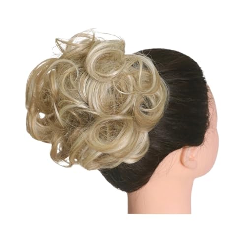 Haarteile Haarknoten Synthetischer unordentlicher Haarknoten, Chignon, Haargummis, gefälschtes Haarband, Zopf, elastischer Haarteilschwanz for Frauen, synthetischer Wickel, lockiger Pferdeschwanz Bröt