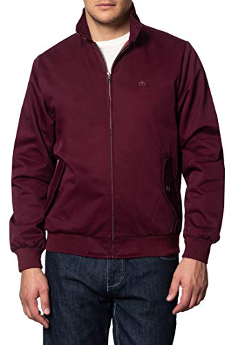 Merc of London Herren Blouson Jacke HARRINGTON,Jacket, Rot (Weinrot), Medium (Herstellergröße: M)