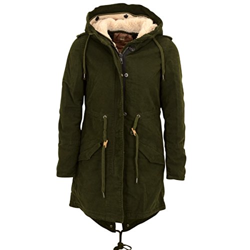 Jet Lag Damen Winterparka FW120 XL-Kapuze black olive 3XL