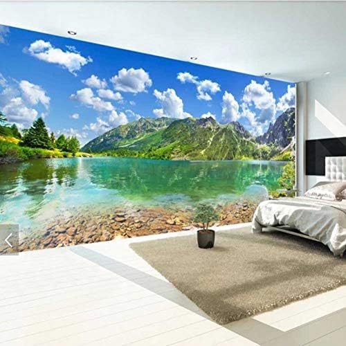 Blauer Himmel Wolke See Druck 3D Tapeten Wanddekoration Fototapete Sofas Wohnzimmer Wandbild Schlafzimmer-250cm×170cm