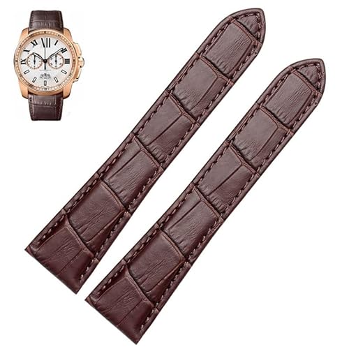 BANDKIT Uhrenarmband für Cartier Tank Calibre Serie, echtes Leder, mechanische Uhr für Damen und Herren, 20 mm, 22 mm, 23 mm, 25 mm, 22 mm, Achat