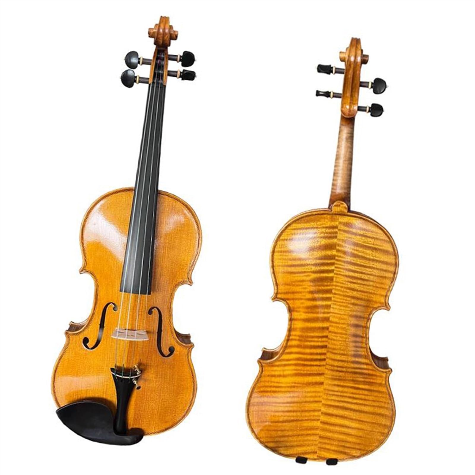 Standard Violine Schöne Ahorn Goldgelbe Farbe Violine Handgefertigte Massive Violine