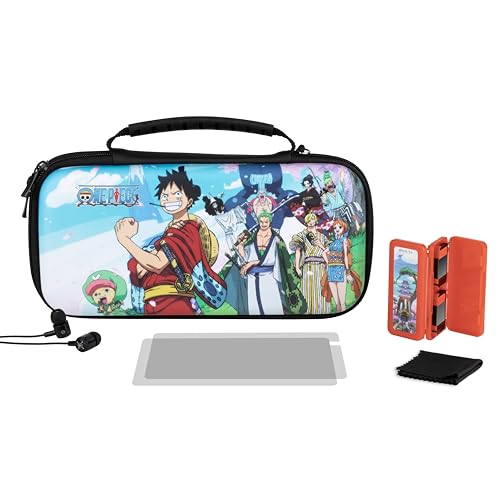 Konix One Piece Gaming-Zubehörpaket für Nintendo Switch, Switch Lite und Switch, Starter-Set, Hülle, Displayschutz, Kopfhörer