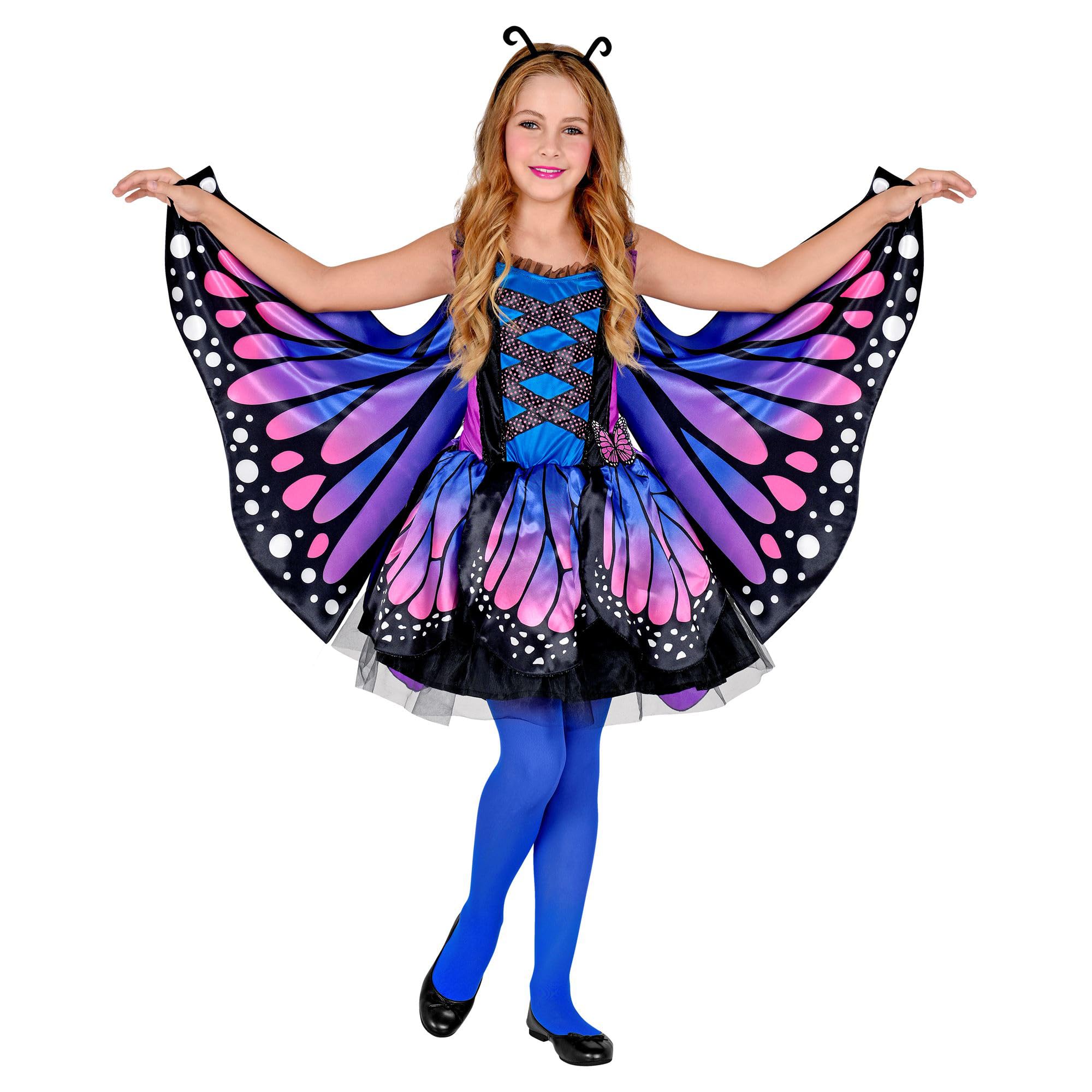 W WIDMANN MILANO Party Fashion - Kinderkostüm Schmetterling, Kleid mit Tutu, Flügel, Tierkostüm, Faschingskostüme