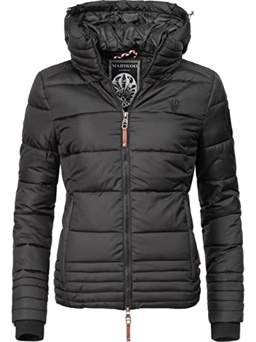 MARIKOO Damen Winterjacke Steppjacke Sole Schwarz Gr. XXL