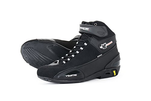 V Quattro Design - V4S-SSPWP-BK43 - Supersport WP Schuhe Herren - Schwarz - 43 EU