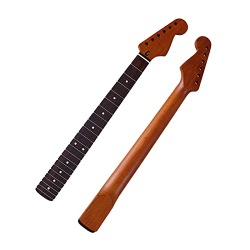 Für ST-E-Gitarrenhals, Mattes Finish, Geröstetes Ahorn, Griffbrett, 22 Bünde, Breite 5,6, Mit Knochenmutter Gitarre Hals Ersatz (Color : 04)