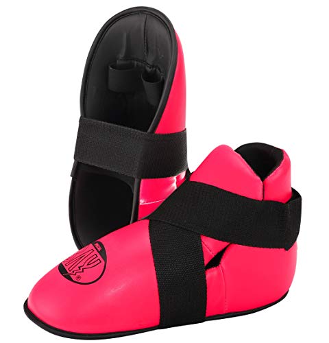 Bay SUPERKICK Fußschutz pink rosa Fußschützer Kickboxen Kick-Boxen Safety (XXS)