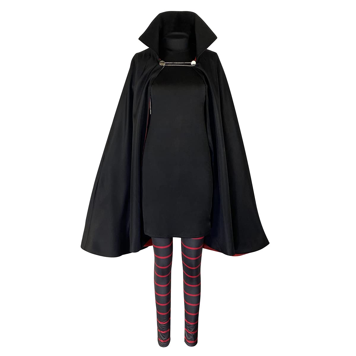 AYYOHON Vampir-Mavis-Kostüm für Damen, Kleid und Leggings mit Umhang, Cosplay, Outfits, Halloweenanzug, Größe XS