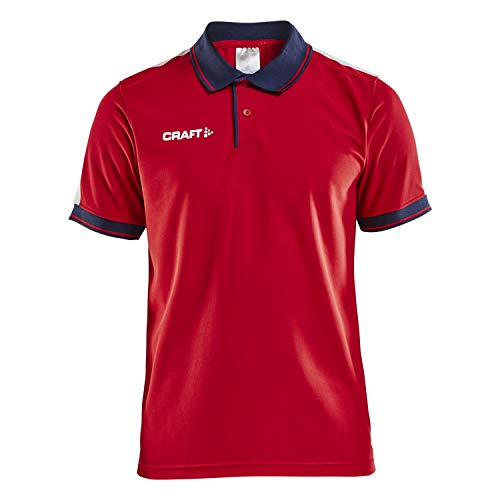 Craft Herren Poloshirt Pro Control Poloshirt 1906734 Bright Red/Navy XXL