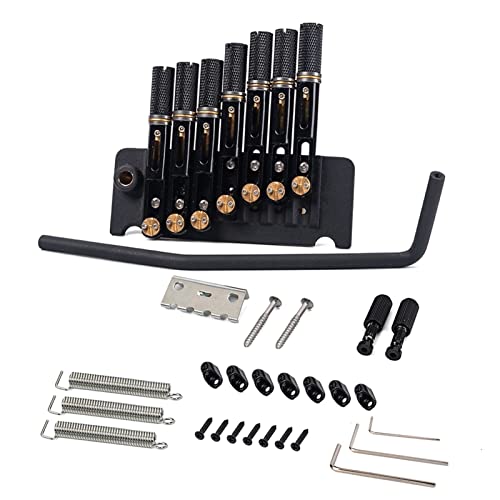 1 Set 6 Saiten Oder 7 Saiten Headless Gitarre Gespottter Fret- Saintpiece Tremolo Bridge Schwarz Für Headless Guitar Tune-o-matic Steg (Color : 7 string)