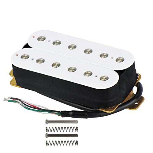 ZENGXUE Dual Spule Humbucker Gitarre Pickup Keramikmagnet 4-Draht-E-Gitarre-Hals- Oder Bridge-Pickup Humbucker Tonabnehmer Set (Color : White Bridge)