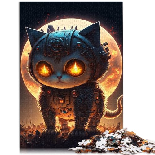 Puzzles Geschenke Spielzeug Weltraum mechanische Katze 1000-teiliges Puzzlespiel Holzpuzzlespielzeug Puzzles Lernspiele Stressabbau-Puzzles 1000 Teile (50 x 75 cm)