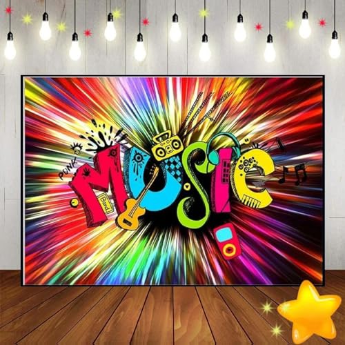 Gitarre 80S 90S Rock Stil Ziegel Wand Hintergrund Cust Geburtstag Hintergrund Party Fotografie Hintergründe Dekoration Foto Banner 350x230cm