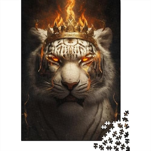 Art Tigers Holzpuzzle für Teenager, Kunstpuzzle für Erwachsene, 1000 Teile, Lernspielzeug, Familienspiele, 75 x 50 cm