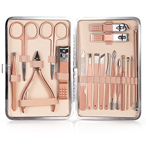 OPKDE Professionelles Nagelschneider/Pediküre-Scheren-Set, Edelstahl, Adlerhaken, tragbar, Maniküre, Nagelknipser, Werkzeug-Set (Apfelgrün)