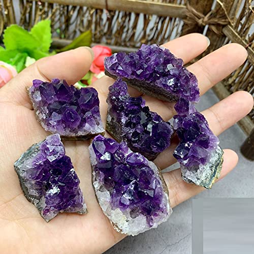 100% Natürlicher Roher Amethyst-Cluster-Quarz-lila Kristall-Cluster-Stein-Heimdekorations-Handwerks-Dekorations-Verzierung,Amethyst-Cluster,60-70g