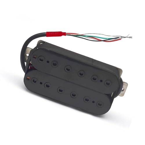 Humbucker-Tonabnehmer, Doppelspule, E-Gitarre, Steg-Tonabnehmer, Schwarz, Gitarrenzubehör, Warmer Klang, Schwarz e gitarren tonabnehmer (Color : Neck 50MM)