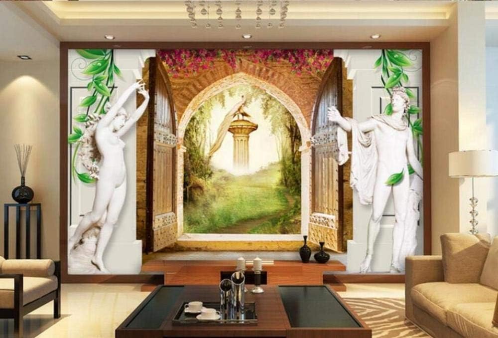 Figur Skulptur Rose Rebe Natur Landschaft 3D Tapete Poster Restaurant Schlafzimmer Wohnzimmer Sofa TV Dekorative Wand-350cm×256cm