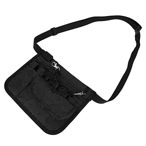 Krankenschwester-Bauchtasche für Damen, Krankenschwestertasche für Arbeitsbedarf, mit Packtasche, Organizer, Krankenschwester-Bauchtasche für Damen und Herren, Schwarz