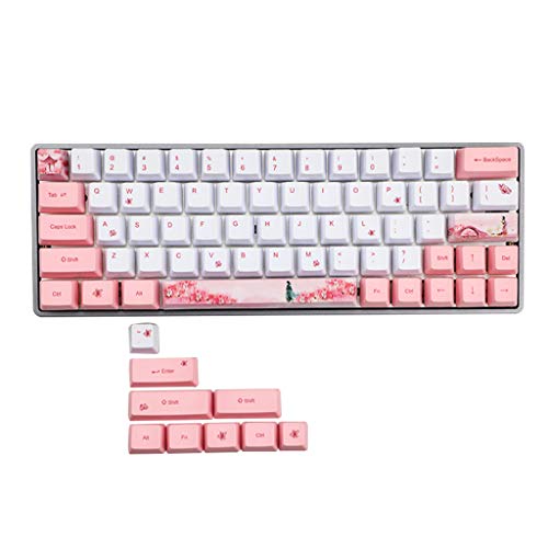 Mllepjdh Dye Sublimation Tastatur Niedliche Tastenkappe PBT OEM Profil Tastenkappe Für GH60 GK61 GK64 Tastatur Dekoration Durchscheinende Tastenkappen