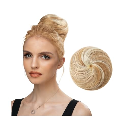 Haarteil Haargummi Synthetisches Haar, Dutt-Verlängerung, Clip-in-Haarteil, Kunsthaar-Schwanz, Donut, Kordelzug, Chignon, Haarteil, Hochsteckfrisur, Haarteil, Pferdeschwanz Haarverlängerung(27H613)