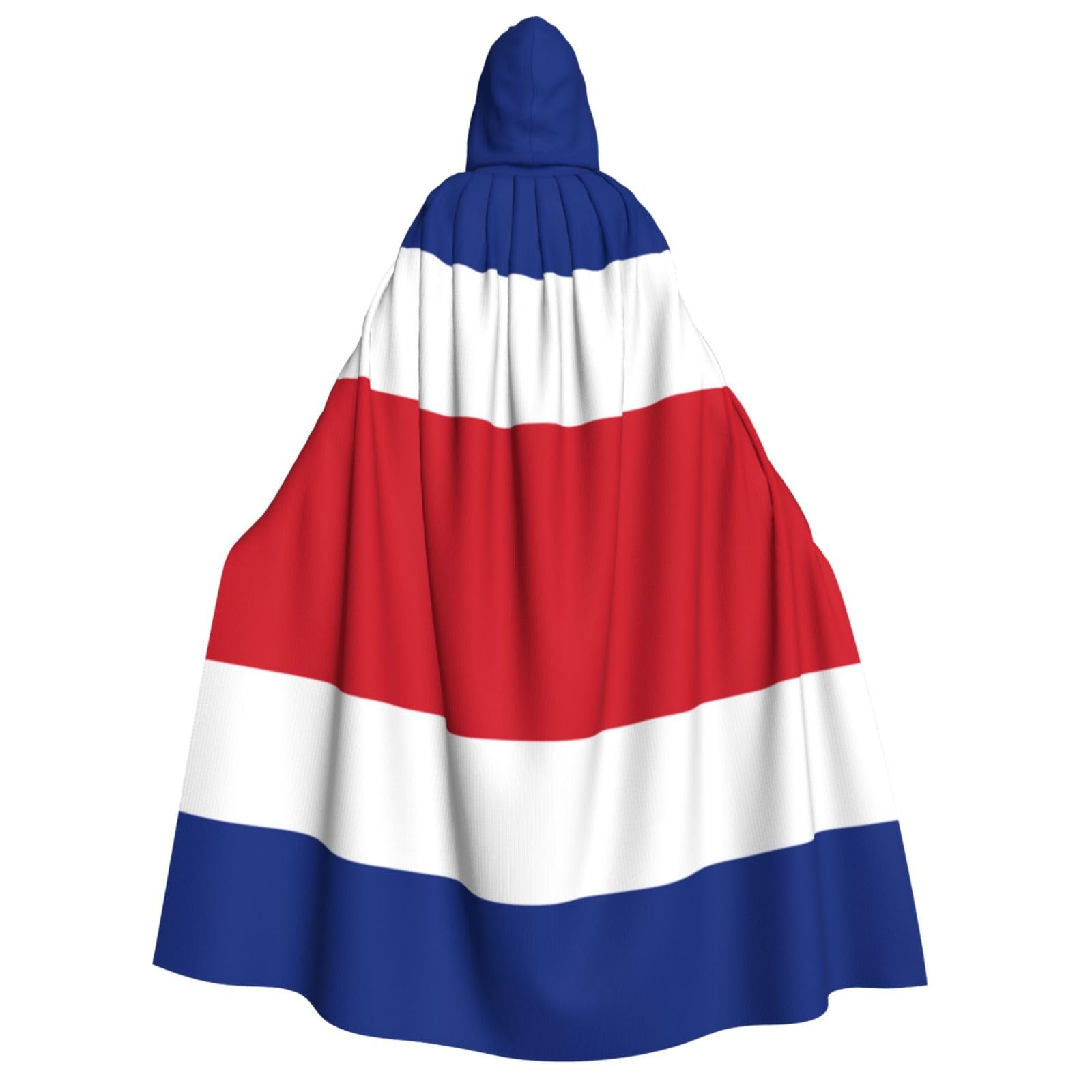 WURTON Kapuzenumhang mit Flagge von Costa Rica, Unisex, für Halloween, Karneval, Cosplay, vielseitig, für Erwachsene