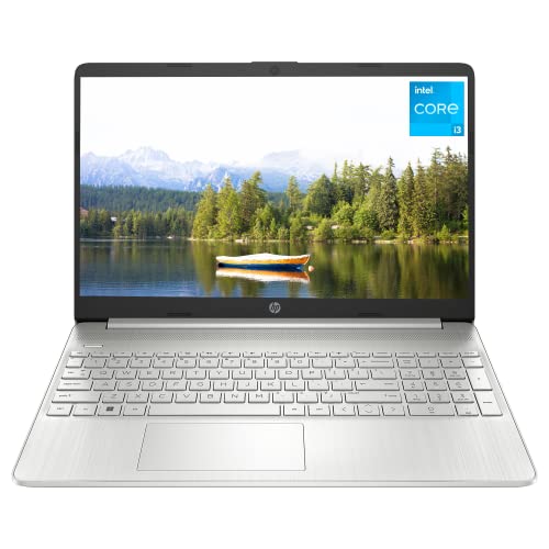 HP 15 Notebook, 15,6 Zoll HD Bildschirm, Intel Core i3-1115G4, 12 GB DDR4 RAM, 256 GB PCIe SSD, Webcam, HDMI, SD-Kartenleser, WLAN, Windows 11 Home, natürliches Silber