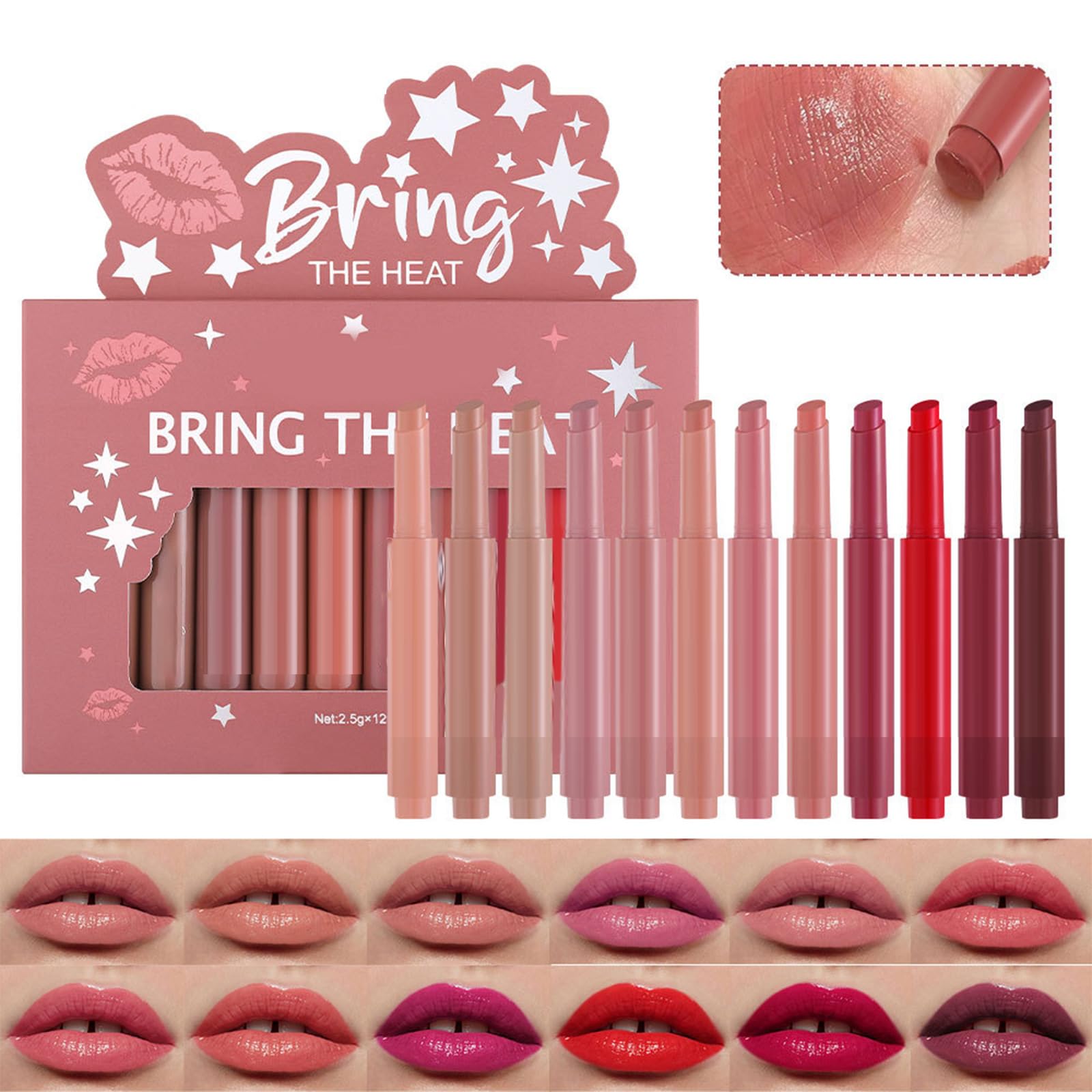 12x/Set Lip Gloss Lippenstift Stift Lip Liner Pflegende Lip Gloss Glatte Lippen Tönungen Make Up Liefert Party Täglich