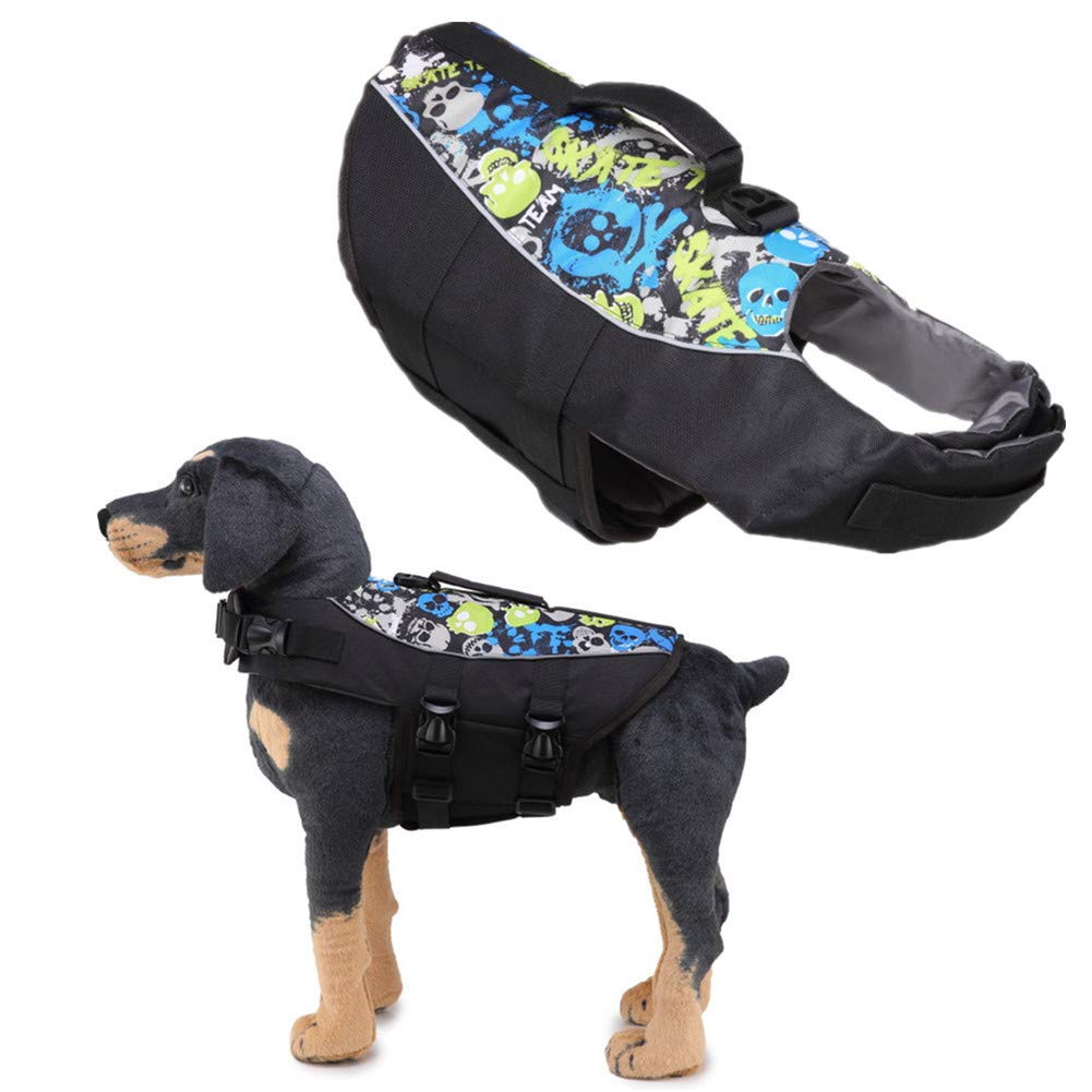 Rysmliuhan Shop Hundeschwimmwesten Schwimmweste Hunde Hundemäntel wasserdicht und warm wasserdichte Hundejacken Hundemäntel für kleine Hunde wasserdicht 08black,l