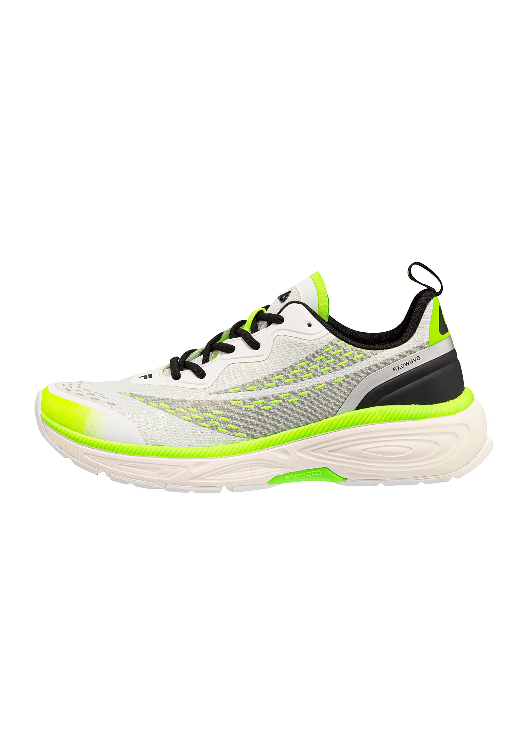 FILA Herren EXOWAVE Laufschuh, Gray Violet-Neon Green-Black, 45 EU