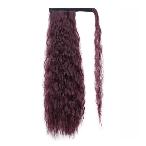 Pferdeschwanz Haarteil Kinky Straight Wrap Around Pferdeschwanz-Haarteil Afro Yaki Straight Pony Tails Extensions for schwarze Frauen Clip-in-synthetische Pferdeschwanzverlängerung Pferdeschwanz Haarv