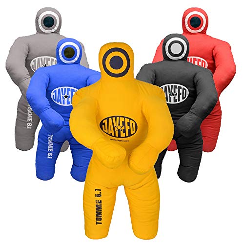 Jayefo Sport Kinder Grappling Dummy Punching Bag for Kids Children Wrestling Exercise BJJ Boxen MMA Brazilian Jiu Jitsu Throw Judo Bag Buddy Youth Training Dummes (Yellow)