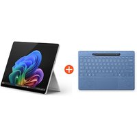 Microsoft Surface Pro (11. Generation) 13" OLED 2in1 Platin Snapdragon® X Elite 16GB RAM 512GB SSD Win11 ZIA-00004 inkl. Saphir Flex Keyboard Pen