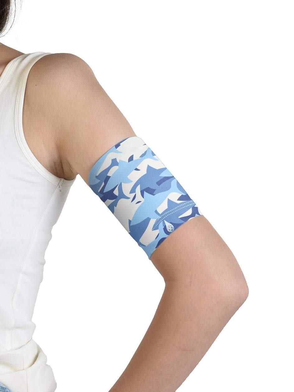 Dia-Band KINDER, Glucose Sensor Schutz Armband Freestyle Libre, Medtronic, Dexcom oder Omnipod – Komfortabel wiederverwendbares Diabetikband. (Junior.L (20-22 cm))