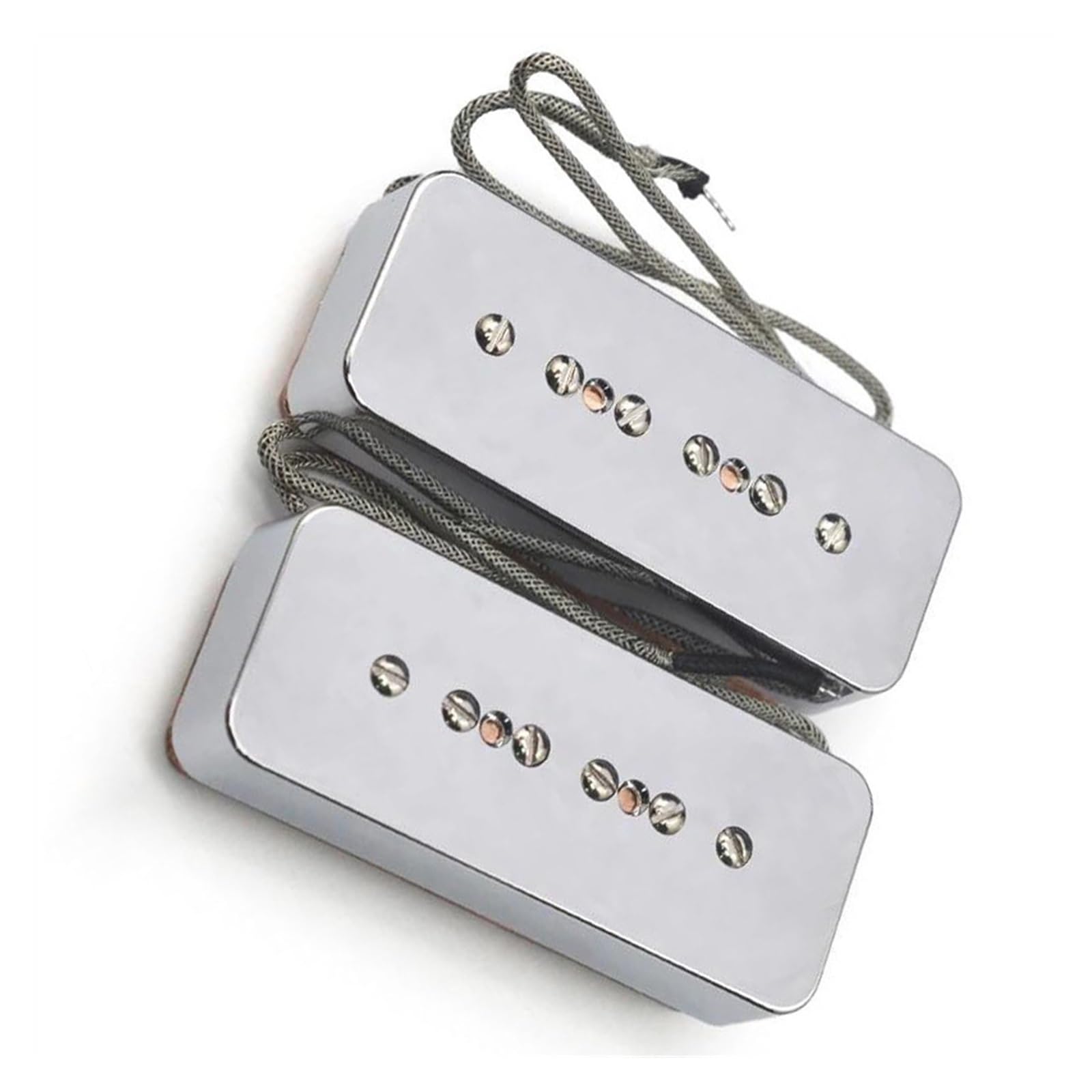 Silberne E-Gitarren-Humbucker-Tonabnehmer-Ersatzteile mit verstellbaren Schrauben Single-Coil-Tonabnehmer